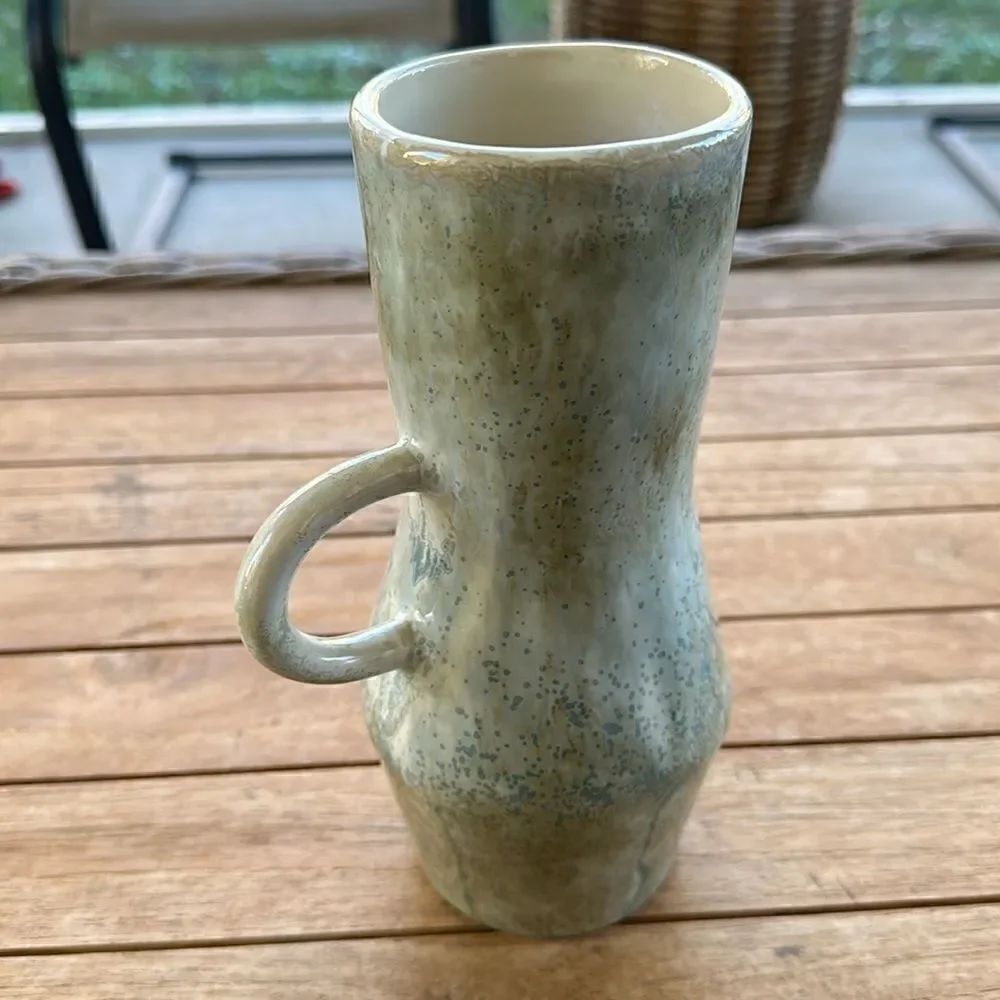 Crate & Barrel Speckled Glazed Vase
